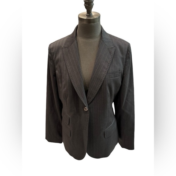 Brooks Brothers Pinstripe Wool Blazer Size 12 - Picture 1 of 12
